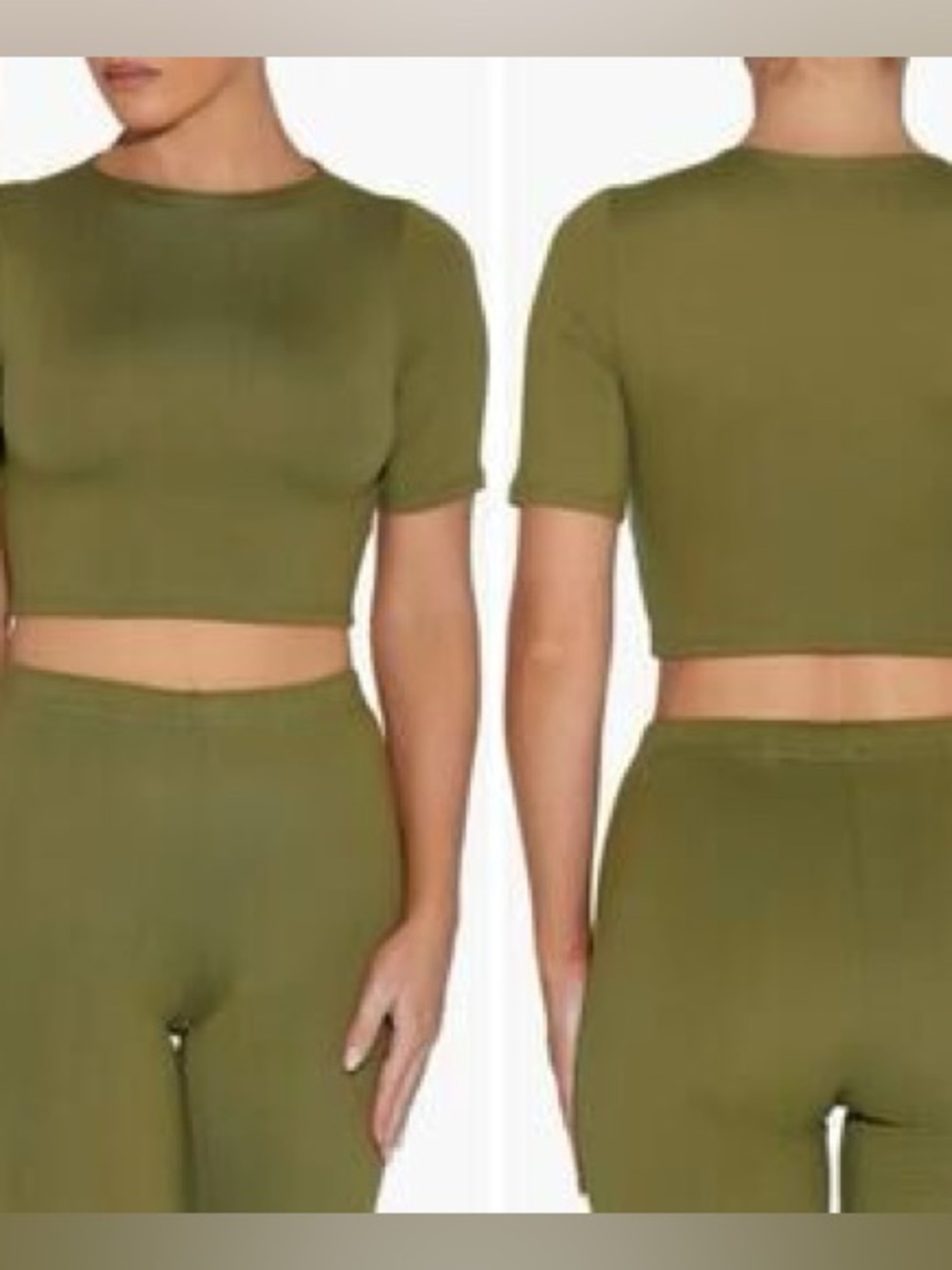 Naked Wardrobe Bare-ly Sweet T Short Sleeve Crop Top